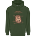 Anatomy of a Hedgehog Funny Childrens Kids Hoodie Forest Green
