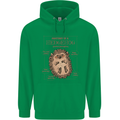 Anatomy of a Hedgehog Funny Childrens Kids Hoodie Irish Green