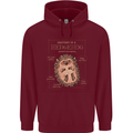 Anatomy of a Hedgehog Funny Childrens Kids Hoodie Maroon