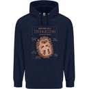 Anatomy of a Hedgehog Funny Childrens Kids Hoodie Navy Blue