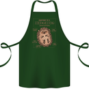 Anatomy of a Hedgehog Funny Cotton Apron 100% Organic Forest Green