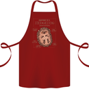 Anatomy of a Hedgehog Funny Cotton Apron 100% Organic Maroon
