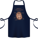 Anatomy of a Hedgehog Funny Cotton Apron 100% Organic Navy Blue