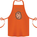Anatomy of a Hedgehog Funny Cotton Apron 100% Organic Orange