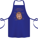 Anatomy of a Hedgehog Funny Cotton Apron 100% Organic Royal Blue