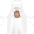 Anatomy of a Hedgehog Funny Cotton Apron 100% Organic White
