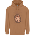 Anatomy of a Hedgehog Funny Mens 80% Cotton Hoodie Caramel Latte