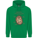 Anatomy of a Hedgehog Funny Mens 80% Cotton Hoodie Irish Green