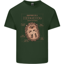 Anatomy of a Hedgehog Funny Mens Cotton T-Shirt Tee Top Forest Green