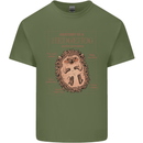 Anatomy of a Hedgehog Funny Mens Cotton T-Shirt Tee Top Military Green