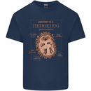 Anatomy of a Hedgehog Funny Mens Cotton T-Shirt Tee Top Navy Blue