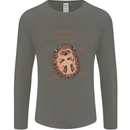 Anatomy of a Hedgehog Funny Mens Long Sleeve T-Shirt Charcoal