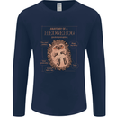 Anatomy of a Hedgehog Funny Mens Long Sleeve T-Shirt Navy Blue