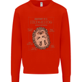 Anatomy of a Hedgehog Funny Mens Sweatshirt Jumper Bright Red