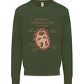 Anatomy of a Hedgehog Funny Mens Sweatshirt Jumper Forest Green