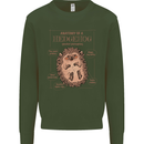 Anatomy of a Hedgehog Funny Mens Sweatshirt Jumper Forest Green