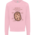 Anatomy of a Hedgehog Funny Mens Sweatshirt Jumper Light Pink