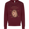 Anatomy of a Hedgehog Funny Mens Sweatshirt Jumper Maroon