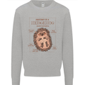 Anatomy of a Hedgehog Funny Mens Sweatshirt Jumper Sports Grey
