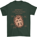 Anatomy of a Hedgehog Funny Mens T-Shirt 100% Cotton Forest Green