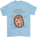 Anatomy of a Hedgehog Funny Mens T-Shirt 100% Cotton Light Blue