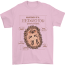 Anatomy of a Hedgehog Funny Mens T-Shirt 100% Cotton Light Pink