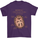 Anatomy of a Hedgehog Funny Mens T-Shirt 100% Cotton Purple
