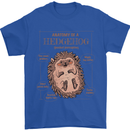 Anatomy of a Hedgehog Funny Mens T-Shirt 100% Cotton Royal Blue