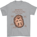 Anatomy of a Hedgehog Funny Mens T-Shirt 100% Cotton Sports Grey