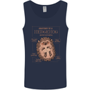 Anatomy of a Hedgehog Funny Mens Vest Tank Top Navy Blue