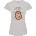 Anatomy of a Hedgehog Funny Womens Petite Cut T-Shirt Sports Grey