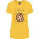 Anatomy of a Hedgehog Funny Womens Wider Cut T-Shirt Yellow