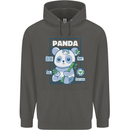 Anatomy of a Panda Bear Funny Childrens Kids Hoodie Storm Grey