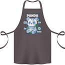 Anatomy of a Panda Bear Funny Cotton Apron 100% Organic Dark Grey