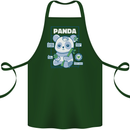 Anatomy of a Panda Bear Funny Cotton Apron 100% Organic Forest Green