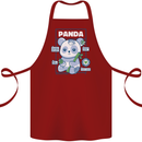 Anatomy of a Panda Bear Funny Cotton Apron 100% Organic Maroon
