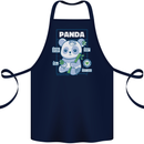 Anatomy of a Panda Bear Funny Cotton Apron 100% Organic Navy Blue