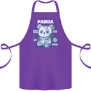 Anatomy of a Panda Bear Funny Cotton Apron 100% Organic Purple