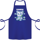 Anatomy of a Panda Bear Funny Cotton Apron 100% Organic Royal Blue