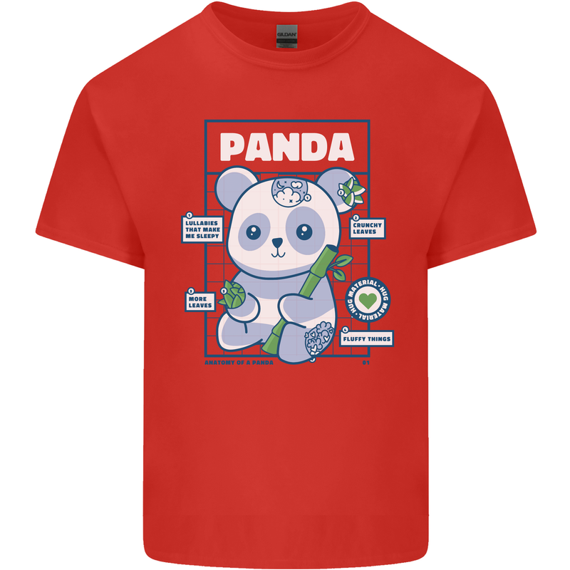 Anatomy of a Panda Bear Funny Kids T-Shirt Childrens Red