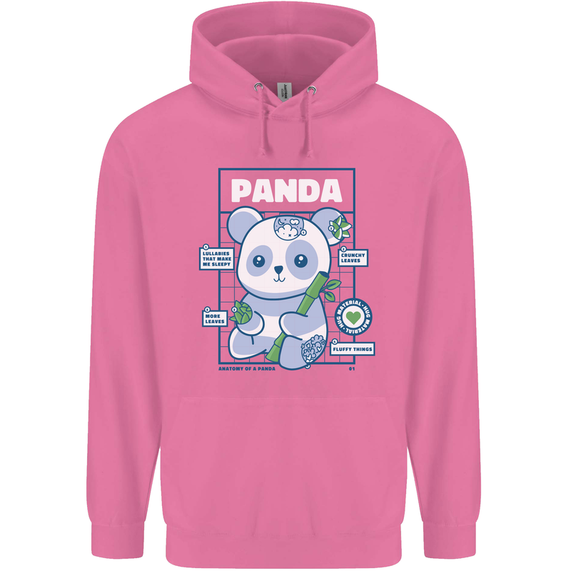 Anatomy of a Panda Bear Funny Mens 80% Cotton Hoodie Azelea