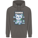 Anatomy of a Panda Bear Funny Mens 80% Cotton Hoodie Charcoal