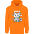 Anatomy of a Panda Bear Funny Mens 80% Cotton Hoodie Orange