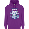 Anatomy of a Panda Bear Funny Mens 80% Cotton Hoodie Purple