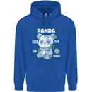 Anatomy of a Panda Bear Funny Mens 80% Cotton Hoodie Royal Blue