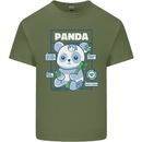 Anatomy of a Panda Bear Funny Mens Cotton T-Shirt Tee Top Military Green