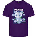 Anatomy of a Panda Bear Funny Mens Cotton T-Shirt Tee Top Purple