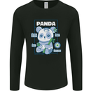 Anatomy of a Panda Bear Funny Mens Long Sleeve T-Shirt Black