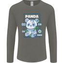 Anatomy of a Panda Bear Funny Mens Long Sleeve T-Shirt Charcoal