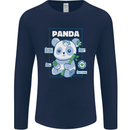 Anatomy of a Panda Bear Funny Mens Long Sleeve T-Shirt Navy Blue